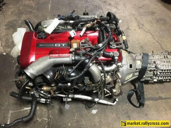 JDM NISSAN SKYLINE GTR RB26DETT R34 ENGINE WITH 6 SPEED GETRAG MT TRANSMISSION