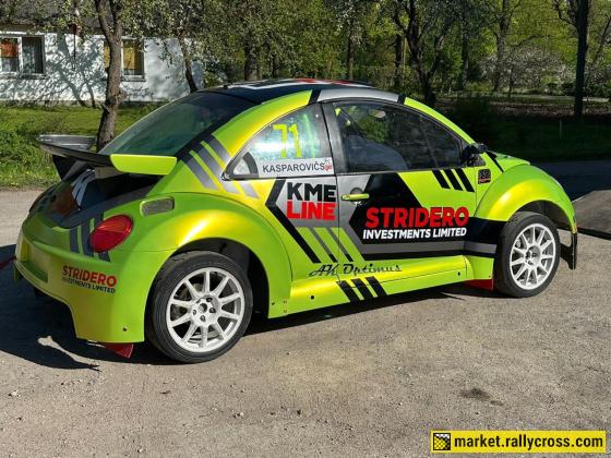 For sale one and only VW new Beetle RSI cup edition car in the world which is suitable for Rallycross/autocross, hill climb and circuit racing. Chassi